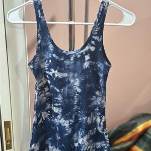 No Boundaries Blue and White Tank Top